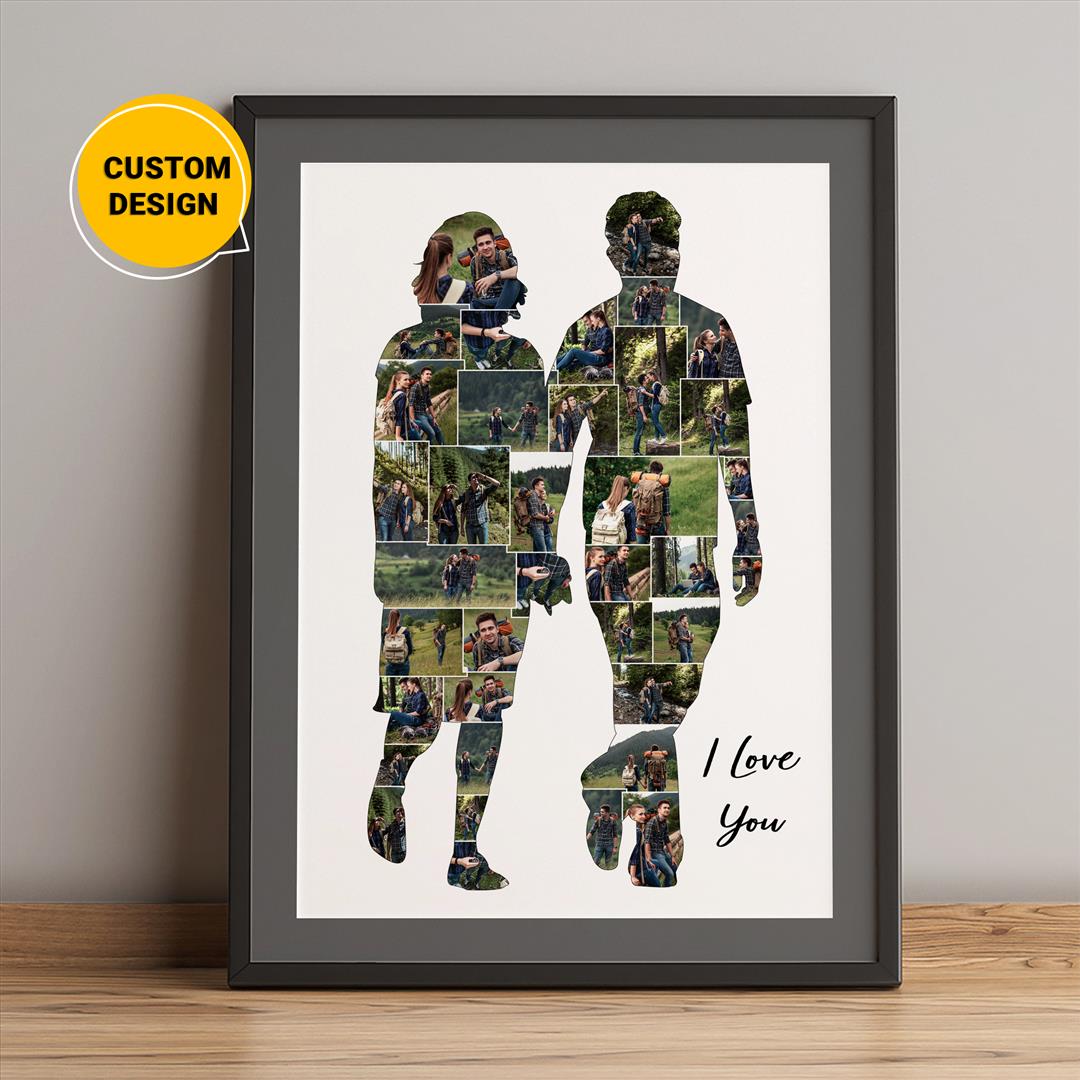 Personalized Couple Gifts: A Unique Photo Collage Celebrating Love
