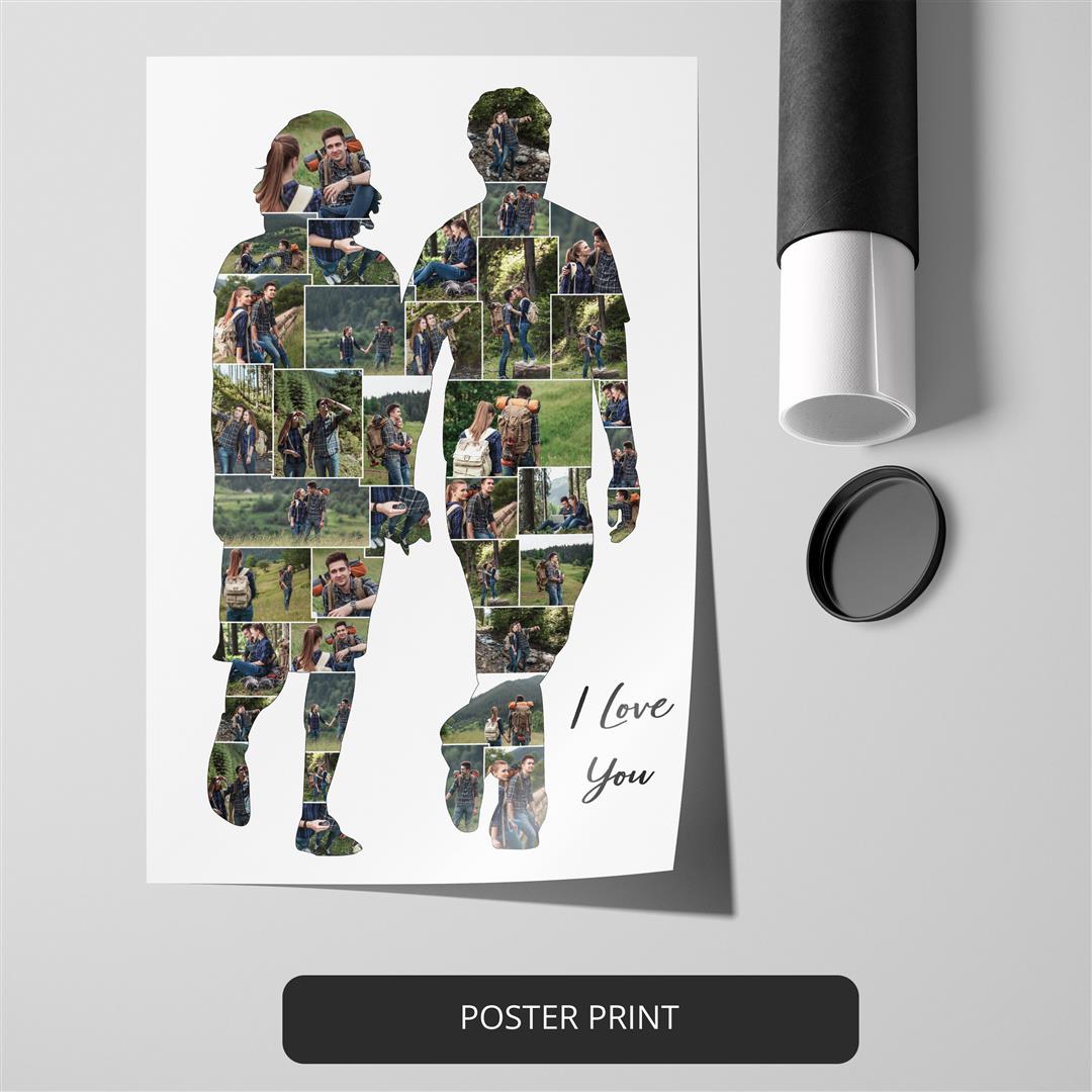 Cute Couple Photo Collage: Perfect Gift Idea for Anniversaries