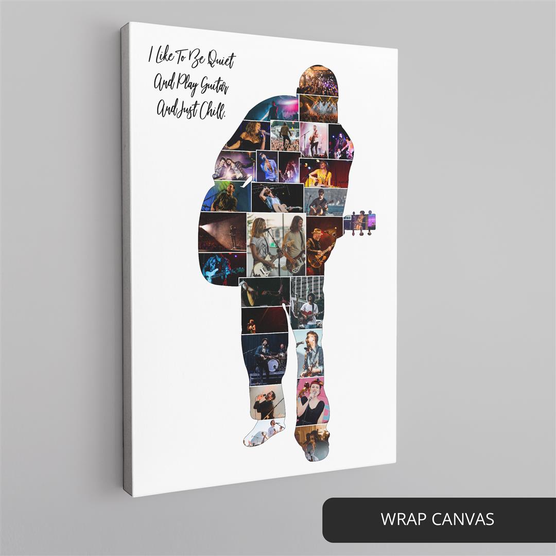 Singing Art in a Personalized Photo Collage: Ideal Gift for a Singer Friend
