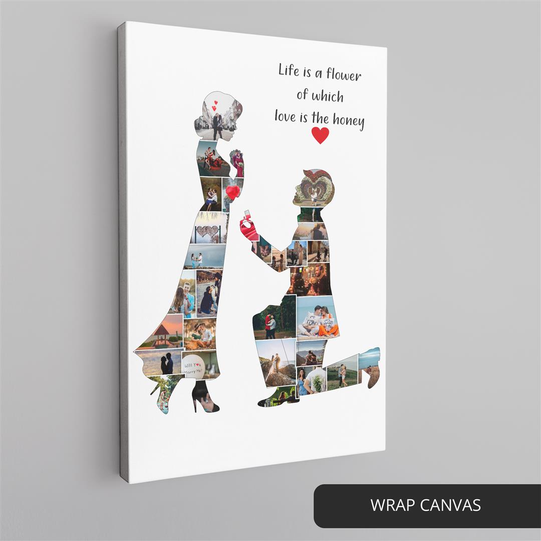 Picture Frame for Girlfriend: Personalized Photo Collage Gift