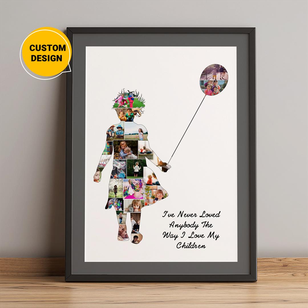 Custom Personalized Photo Collage: Unique Gifts for Kids and Kid Wall Decor