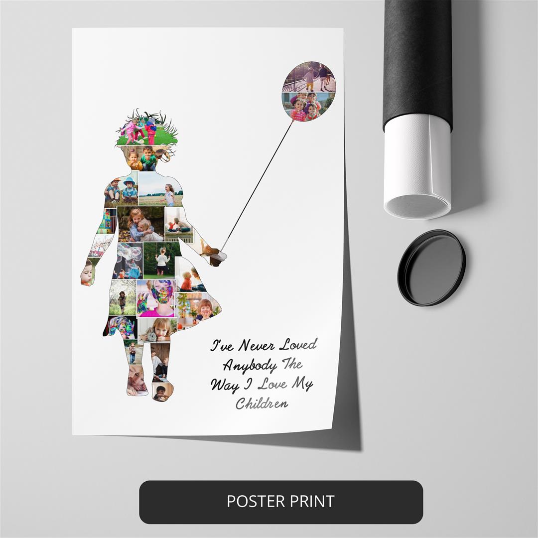 Best Birthday Gift for Kid Girls: Personalized Photo Collage with Kids Wall Art