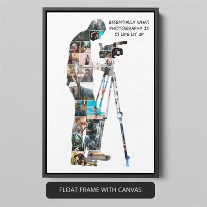 Photography Gifts for Him - Personalized Photo Collage for Male Photographers