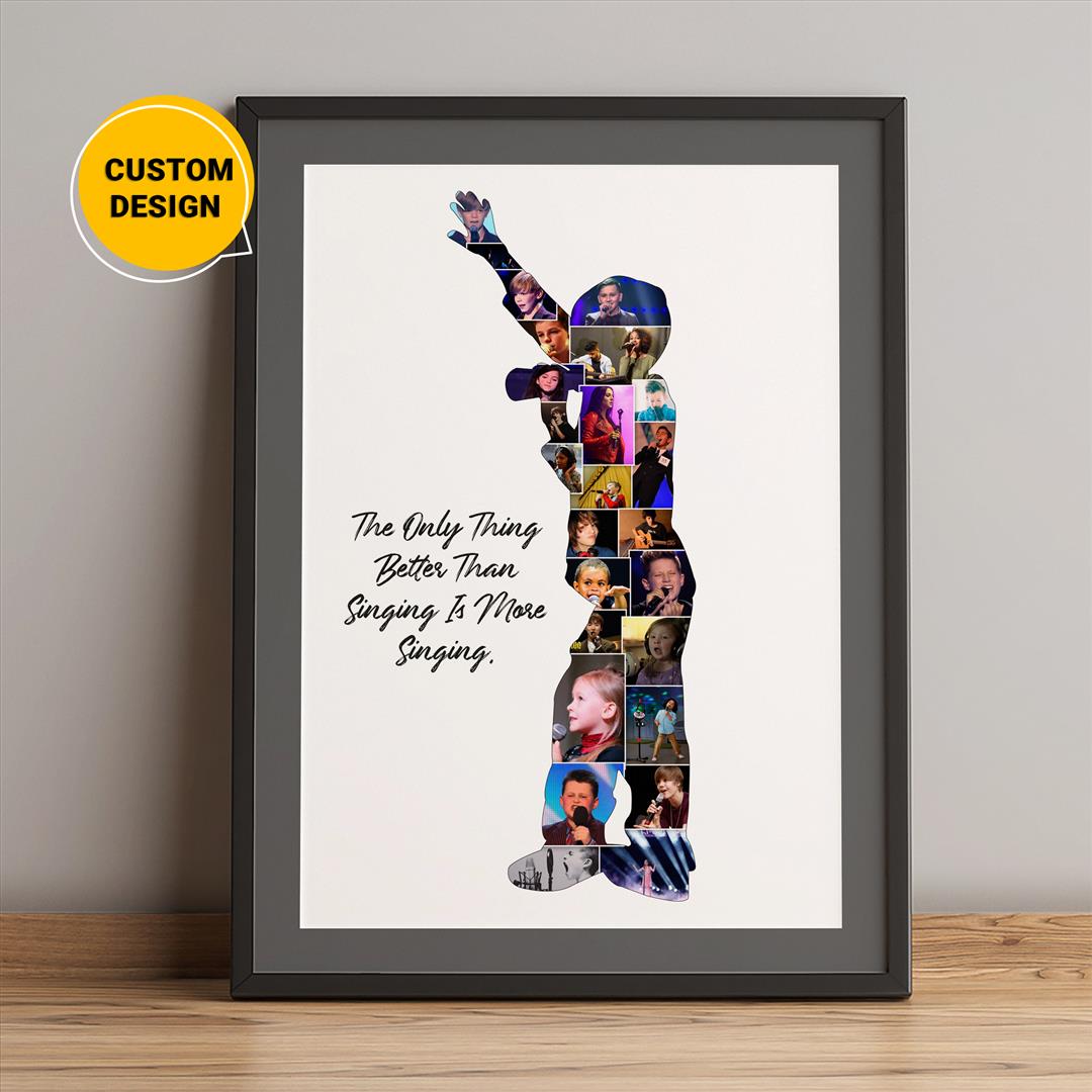 Customized Singing Art Personalized Photo Collage