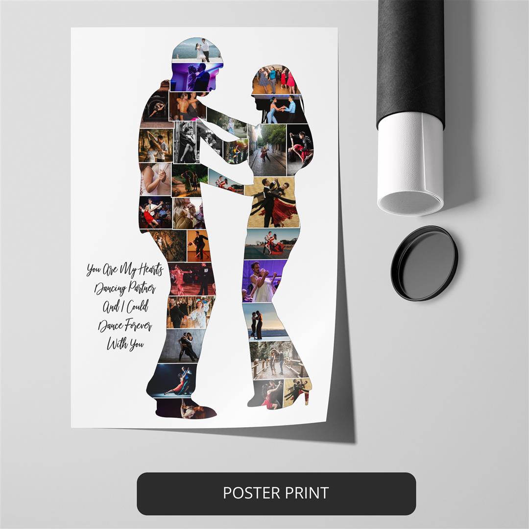 Capture Moments with Couple Collage Photo Frames: Perfect Gift for Dancing Duos