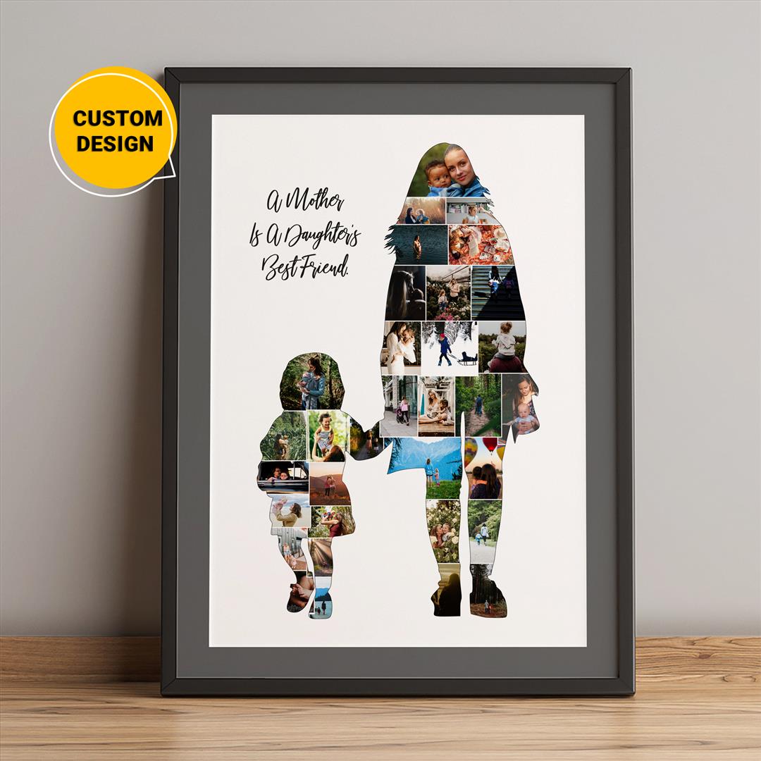 Personalized Photo Collage: Custom Mother's Day Gifts for Wife - Unique Mother's Day Gift Ideas