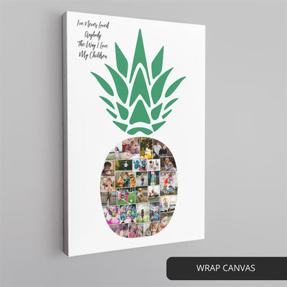 Pineapple-themed personalized wall art - Memorable baby shower photos