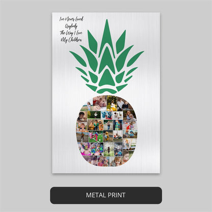 Capture memories with a personalized pineapple photo collage - Perfect pineapple-themed gift