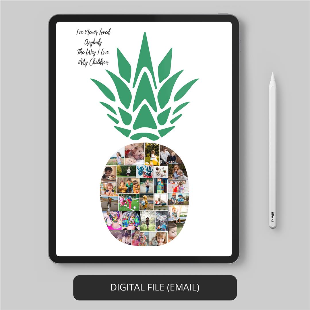 Pineapple-themed photo collage - Stand out with unique pineapple gifts