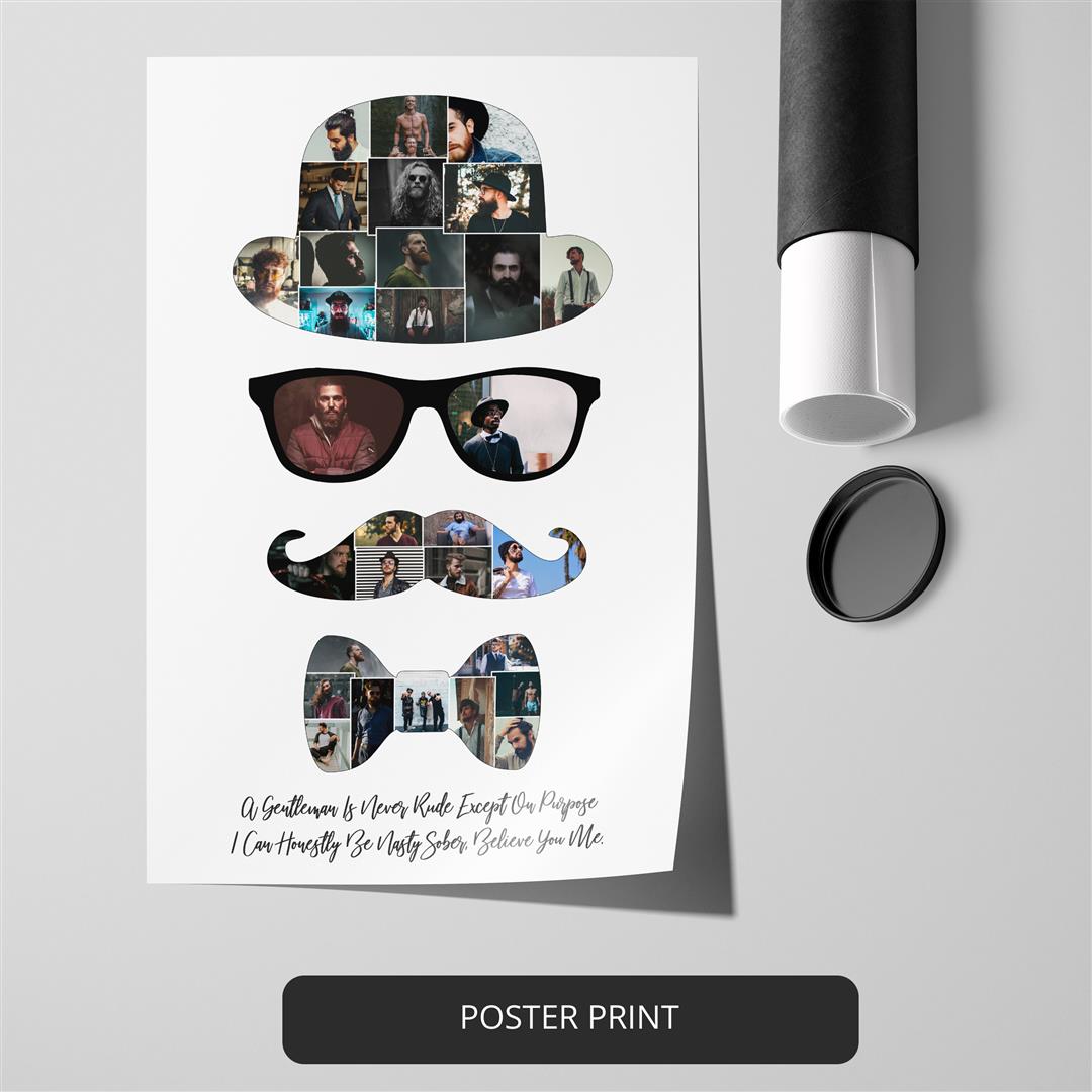 Gift Ideas for Men - Unique Personalized Photo Collage