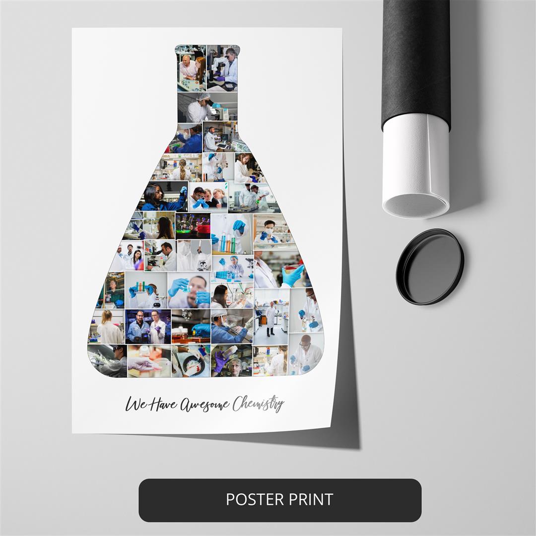 Chemistry Wall Art: Customizable Personalized Photo Collage for Chemistry Enthusiasts