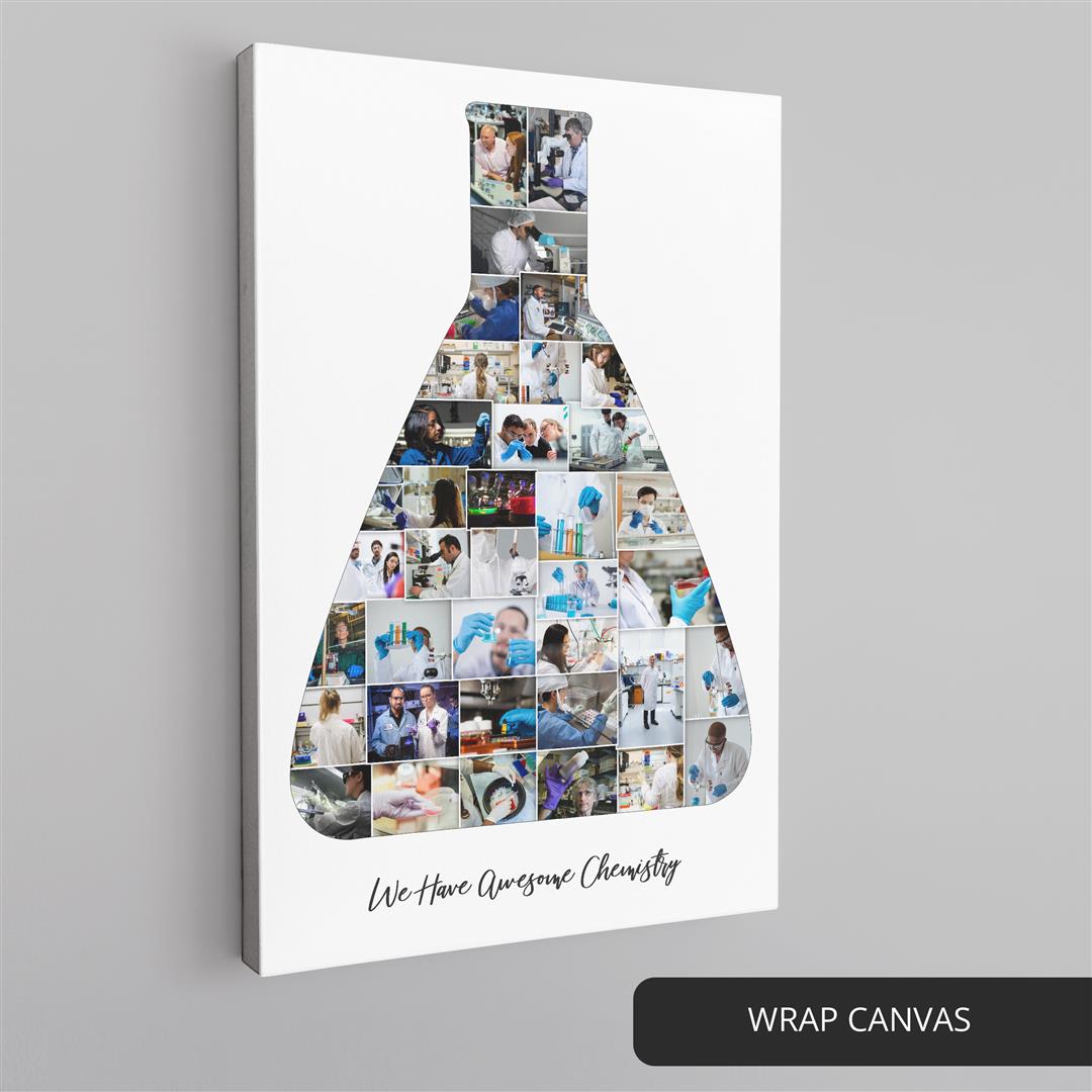 Chemistry Themed Gifts: Captivating Personalized Photo Collage for Chemistry Lovers