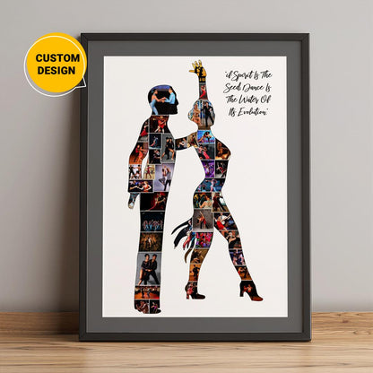 Personalized Dancing Couple Gift - Customized Photo Collage