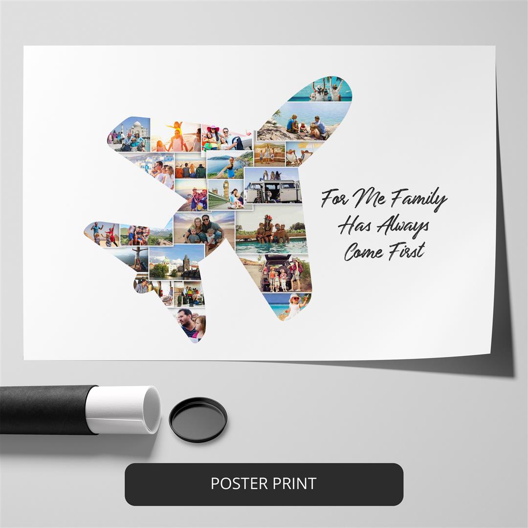 Unique Personalized Airplane Gifts: Capture Memories with a Custom Photo Collage