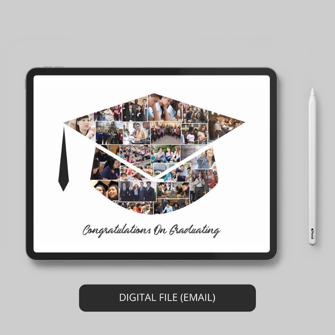 Stylish Graduation Wall Art - Photo Collage for Graduation Decor