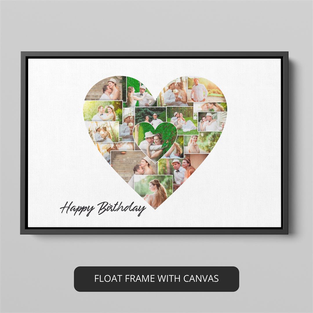 Best Heart Shaped Gifts - Personalized Heart Photo Collage for Loved Ones