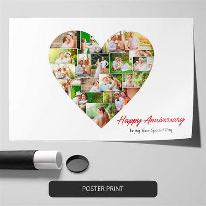 Personalized Heart Art - Heart Photo Collage for Memorable Moments