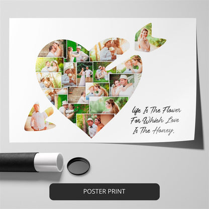 Capture memories with our heart photo collage: Perfect birthday gift for her