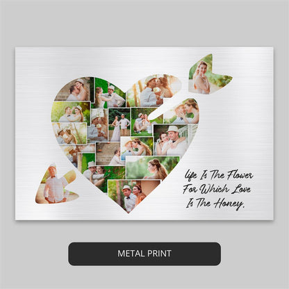 Elevate your space with heart wall art: Personalized photo collage