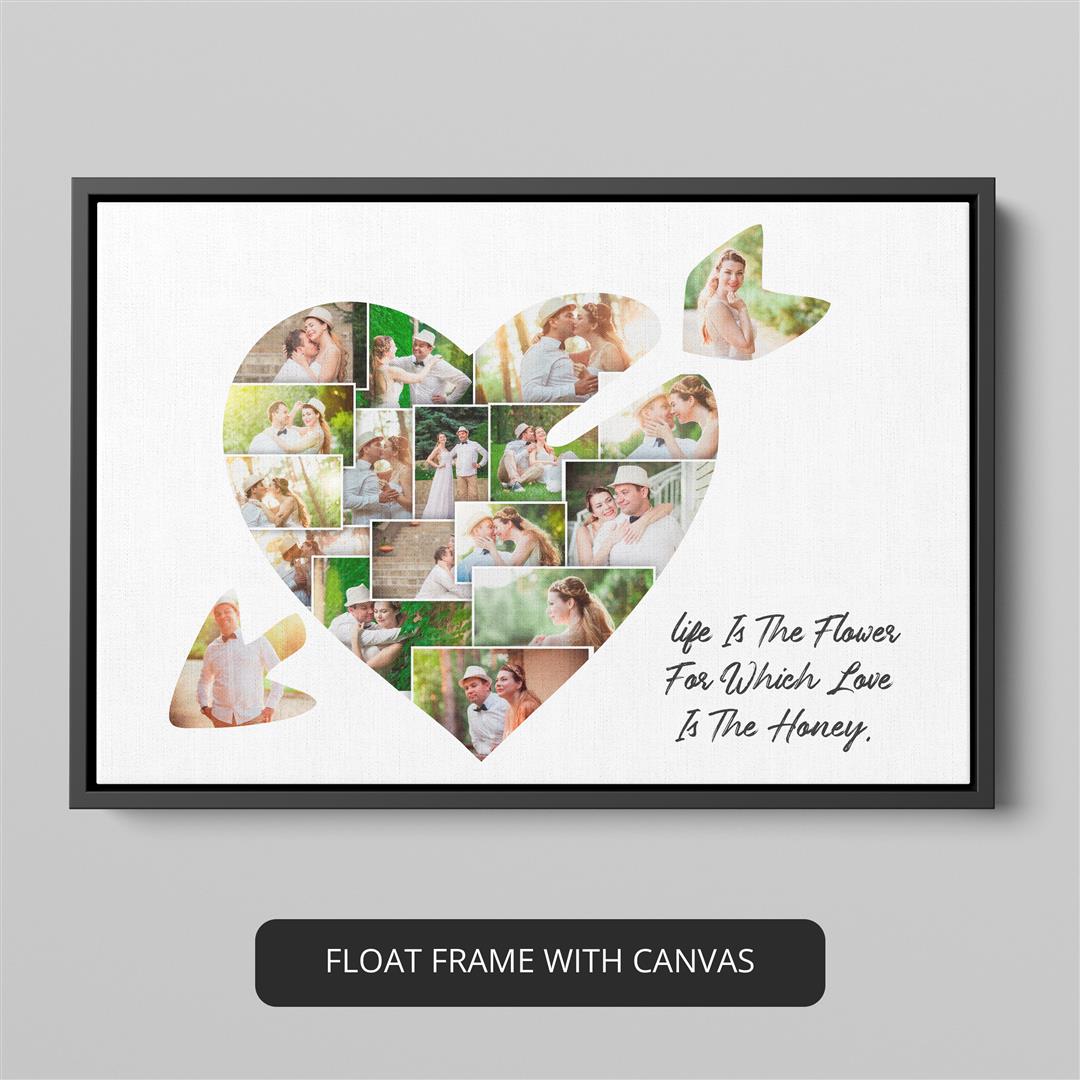 Express your love with a heart-shaped photo collage: Best heart-shaped gift