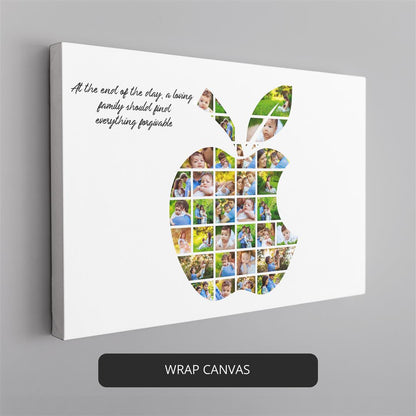 Apple Canvas Wall Art - Personalized Birthday Gifts for Mom
