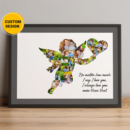 Personalized baby gifts with angels poster - Unique angel-themed collage