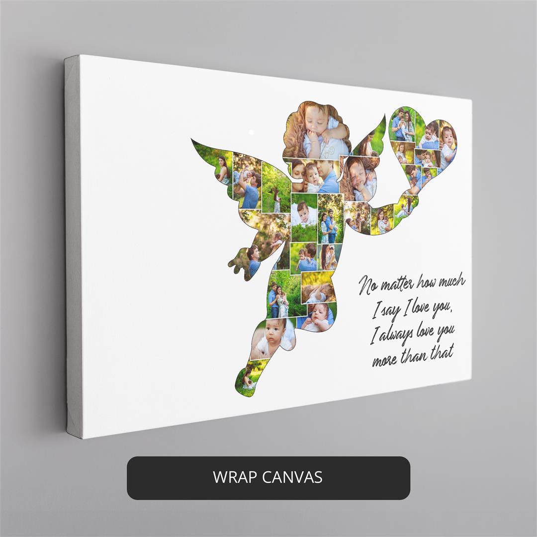 Celebrate 1st birthday with angel gifts - Personalized photo collage