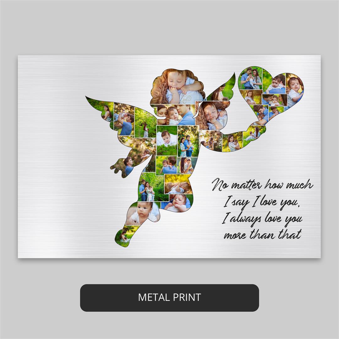 Angel Christmas decorations - Personalized photo collage as a unique gift idea