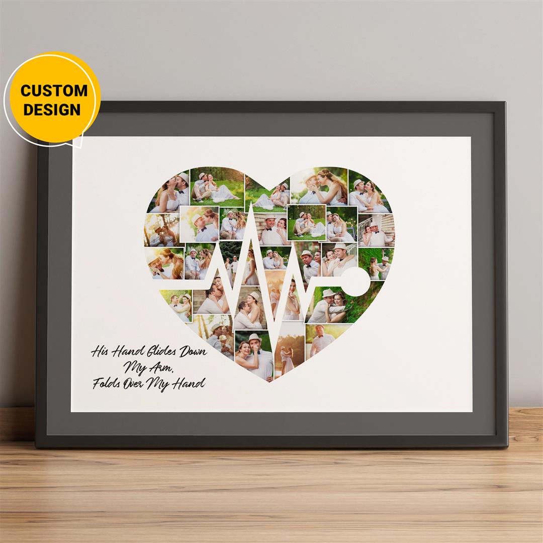 Heart Shaped Photo Collage: Personalized Wall Art and Unique Gifts