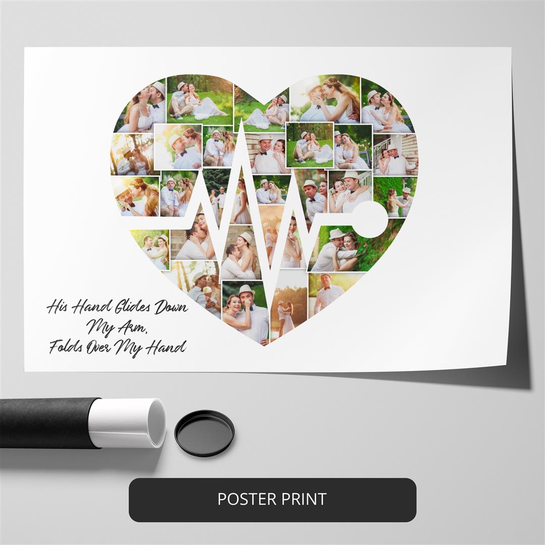 Heart Wall Art: Customized Photo Collage for Decor and Gifting