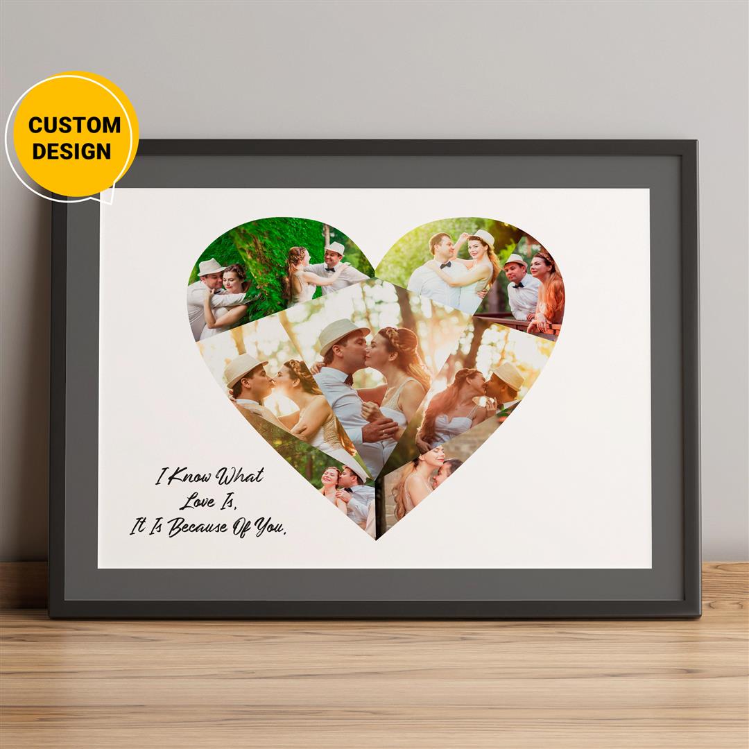 Heart Shaped Photo Collage - Personalized Gift for Loved Ones