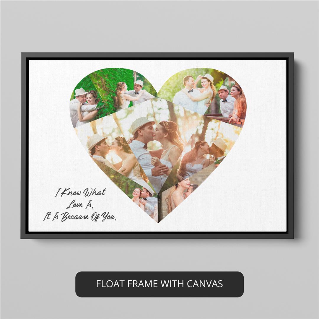 Heart Shape Décor - Artistic Photo Collage for Your Space