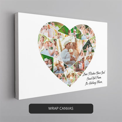 Heart wall art - Customized photo collage for a stunning display
