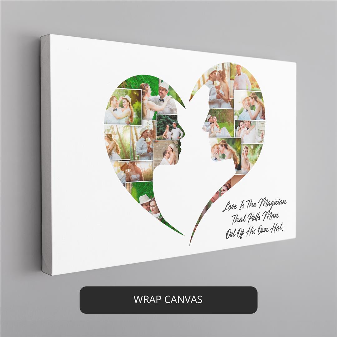 Heart Wall Art: Personalized Heart Shaped Photo Collage Gift