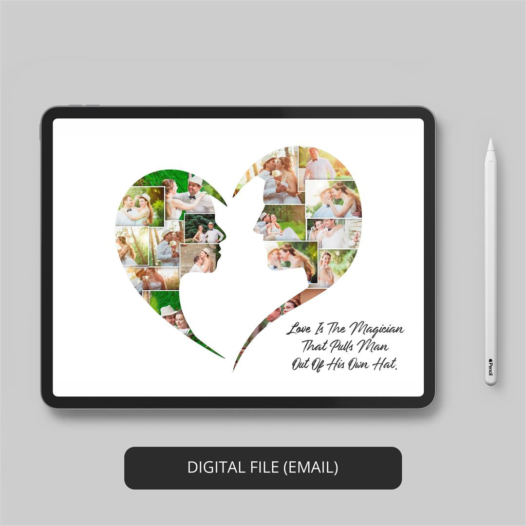 Heart Shape Décor: Unique Personalized Heart Shaped Photo Collage