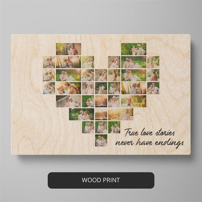 Romantic Couple Gift: Customizable Collage Photo Frame for Couples
