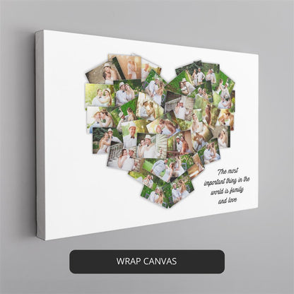 Heart Wall Art - Customizable Heart Shaped Photo Collage