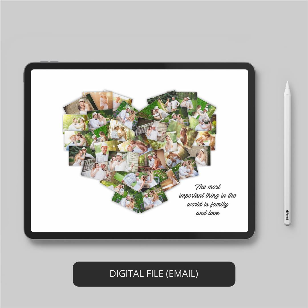 Heart Artwork - Customizable Photo Collage for Special Occasions