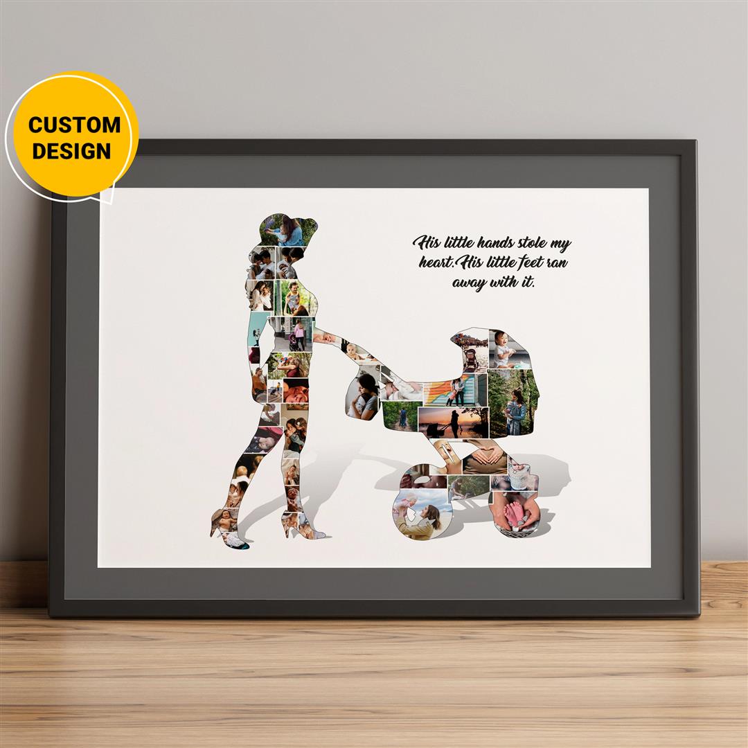 Personalized Mother and Son Canvas Wall Art - Unique Mother's Day Gift