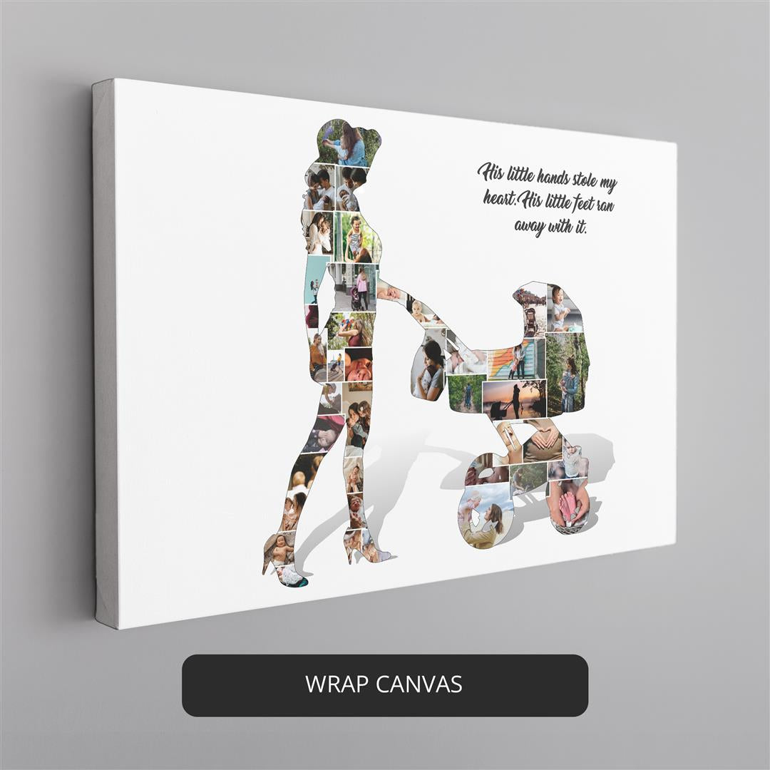 Baby Shower Gift Ideas: Personalized Mother Son Art Collage