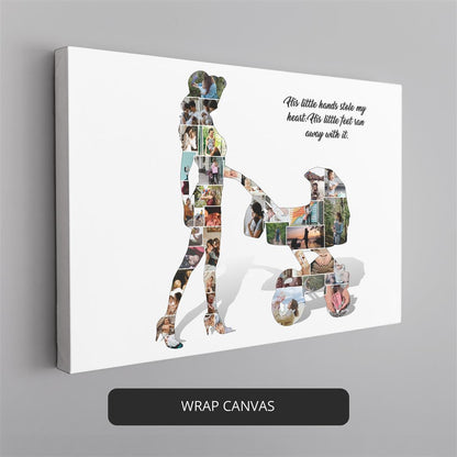 Baby Shower Gift Ideas: Personalized Mother Son Art Collage