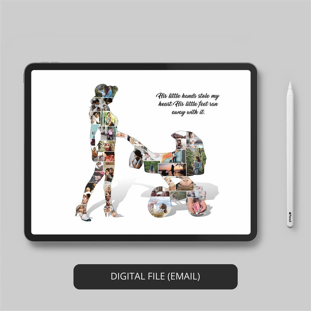 Memorable Mother Son Collage: Perfect Gift for Mother's Day and Baby Showers