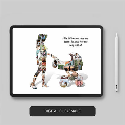 Memorable Mother Son Collage: Perfect Gift for Mother's Day and Baby Showers
