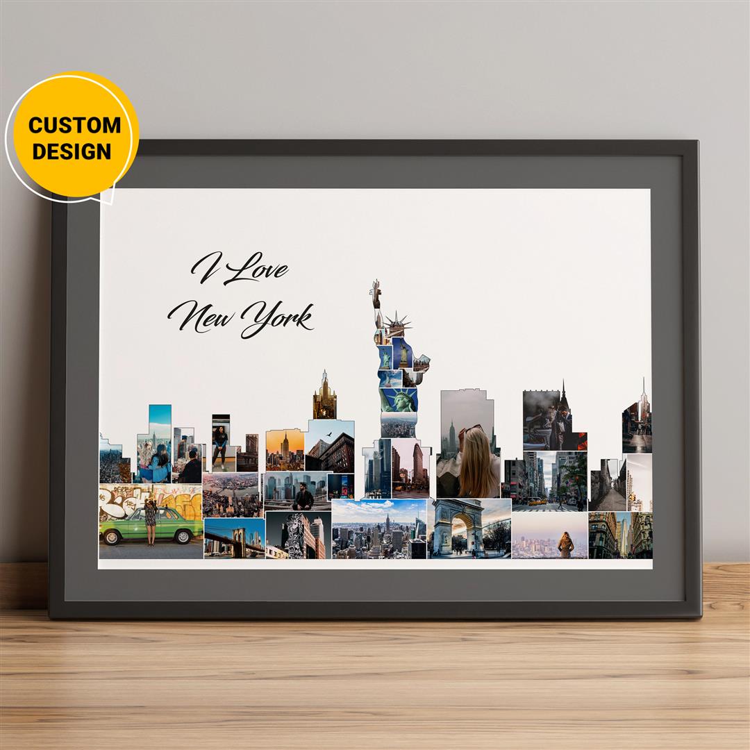 New York City Canvas Wall Art: Custom Personalized Photo Collage