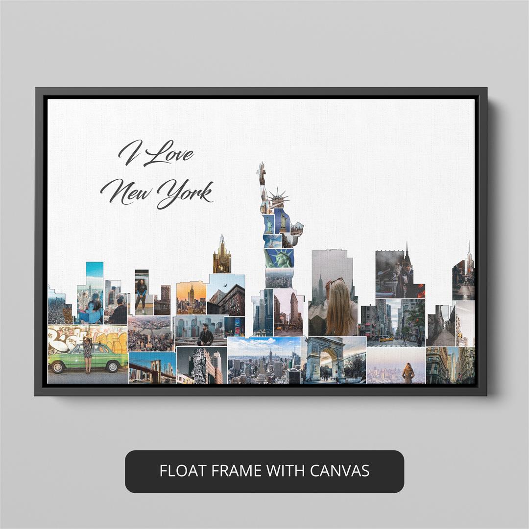 Artistic New York Artwork: Custom Personalized Photo Collage