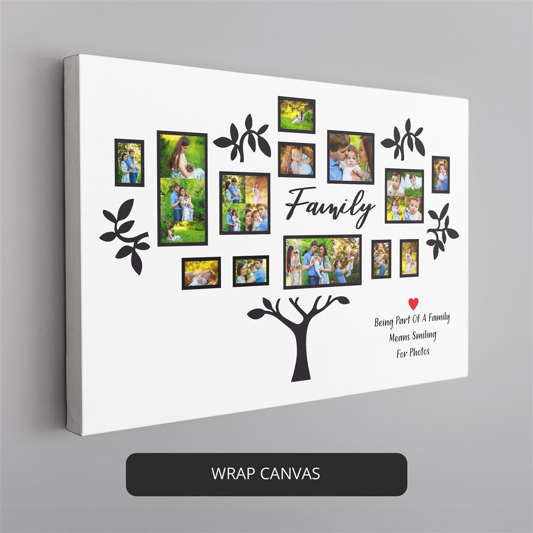 Tree Wall Art: Personalized Family Tree Photo Collage