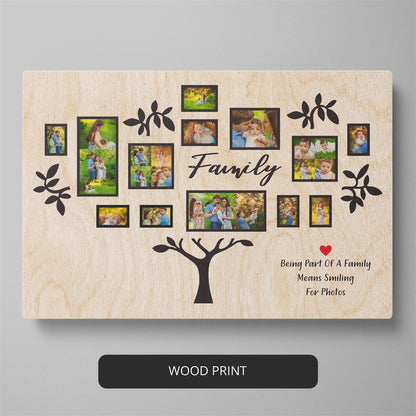 Family Tree Gifts: Customized Photo Collage for Loved Ones