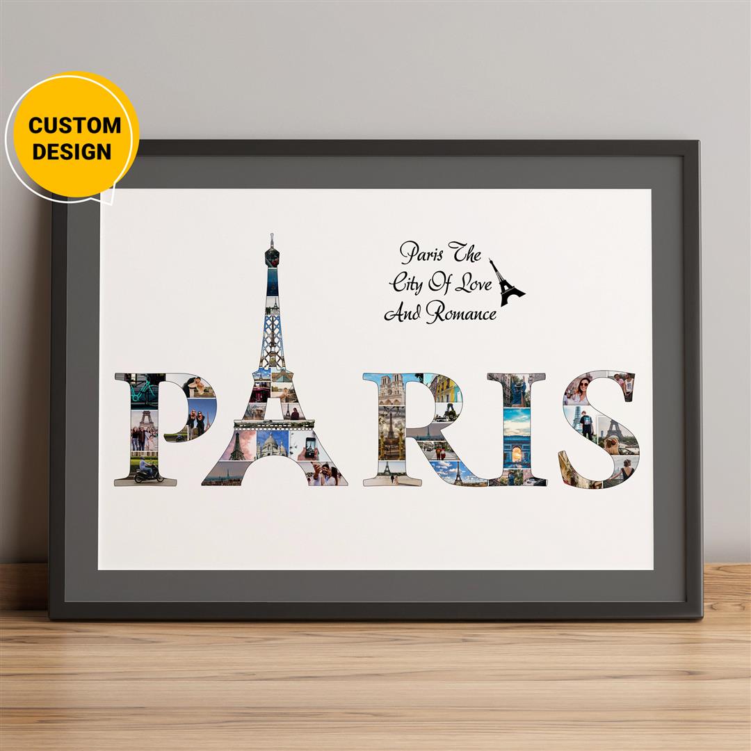 Personalized Paris Gifts - Create Beautiful Memories with Our Paris Themed Photo Collage