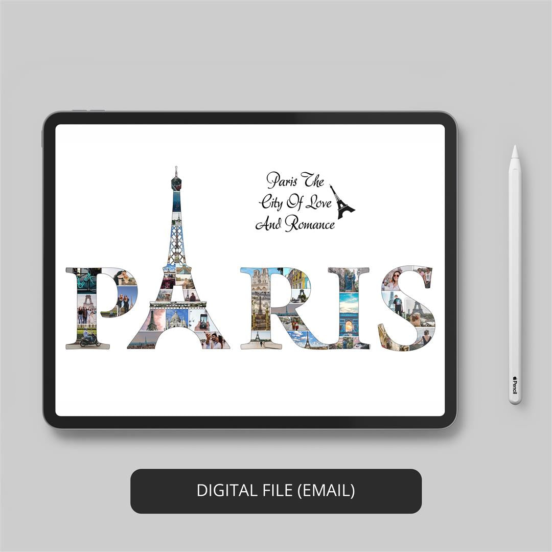 Paris Decor - Showcase Your Love for the City of Lights with our Personalized Paris Collage