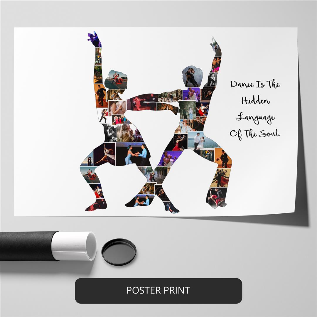 Romantic Couple Photo Collage Gift for Girlfriend - Express Your Love with Customized Art
